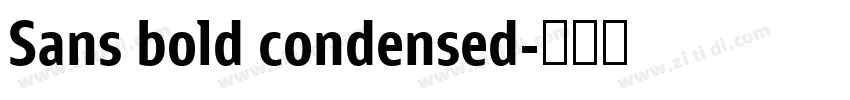Sans bold condensed字体转换